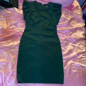 Tommy dark green knee length dress